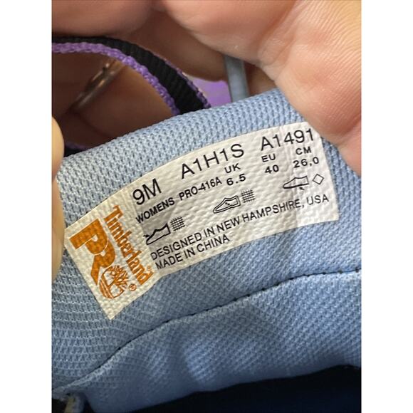 Women's Timberland PRO Powertrain Sport Alloy Safety Toe Sneaker Purple Size 9 - Picture 5 of 11